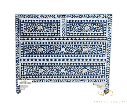 Handmade wooden Dresser Handcrafted Floral Pattern | Luxury Handmade Dresser
