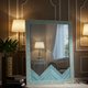 Elegant Blue Chevron Decorative Floor Mirror | Luxury Handmade Mirror