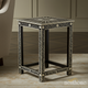 Black and White Floral Patterned Side Table | Luxury Handmade Side Table
