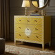 Sunburst Yellow Three-Drawer Chest | Luxury Handmade Dresser