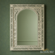 Decorative Arched Wall Mirror with Botanical Inlay | Luxury Handmade Mirror