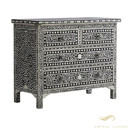 dressers Bone Inlay 4 Drawers Furniture | Luxury Handmade Dresser