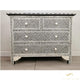 Bone Inlay Dresser Geometric Design | Luxury Handmade Dresser