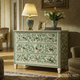 Hand-Painted Floral 3-Drawer Chest | Luxury Handmade Dresser