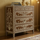 Handcrafted Wooden Chest of Drawers with Intricate Inlay Design | Luxury Handmade Tallboy