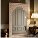 Elegant Floral Patterned Floor Mirror | Luxury Handmade Mirror