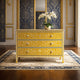Handmade Floral Patterned multi-storage Yello Dresser | Luxury Handmade Dresser