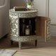 Elegant Vintage Floral Wooden Nightstand | Luxury Handmade Bedside Table