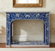 Blue Floral Patterned Console Table | Luxury Handmade Console