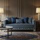 Luxury Inlay Patterned Blue Sofa | Luxury Handmade Sofa