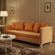 Luxury Inlay Pattern Orange Sofa | Luxury Handmade Sofa