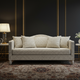 Elegant Inlay Pattern Sofa with Chevron Cushions | Luxury Handmade Sofa