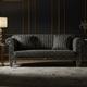 Luxury Black and White Inlay Pattern Sofa | Luxury Handmade Sofa