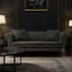 Luxury Black Geometric Inlay Sofa | Luxury Handmade Sofa