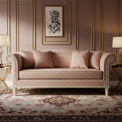Luxury Inlay Patterned Sofa | Luxury Handmade Sofa