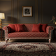 Luxury Inlay Red Honeycomb Pattern Sofa | Luxury Handmade Sofa