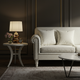 Elegant Inlay Patterned Beige Sofa | Luxury Handmade Sofa
