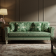 Green Botanical Inlay Sofa | Luxury Handmade Sofa