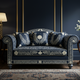 Luxury Blue Inlay Embroidered Sofa | Luxury Handmade Sofa