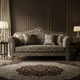 Elegant Inlay Floral Pattern Sofa | Luxury Handmade Sofa