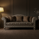 Elegant Inlay Floral Pattern Sofa | Luxury Handmade Sofa