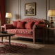 Luxury Inlay Red Floral Sofa | Luxury Handmade Sofa