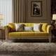 Luxury Inlay Yellow Velvet Sofa | Luxury Handmade Sofa