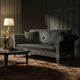 Elegant Black Inlay Art Sofa | Luxury Handmade Sofa