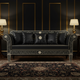 Luxury Black Floral Inlay Sofa | Luxury Handmade Sofa