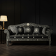 Luxury Black Inlay Sofa with Floral Motifs | Luxury Handmade Sofa