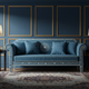 Luxury Blue Inlay Sofa | Luxury Handmade Sofa