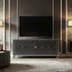 Luxury Inlay Chevron Pattern TV Cabinet | Luxury Handmade TV Cabinet