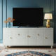 Elegant Chevron Inlay TV Cabinet | Luxury Handmade TV Cabinet