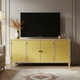 Luxury Yellow Inlay TV Cabinet | Luxury Handmade TV Cabinet