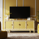 Yellow Chevron Inlay TV Cabinet | Luxury Handmade TV Cabinet