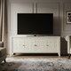 Elegant Inlay TV Cabinet with Geometric Detailing | Luxury Handmade TV Cabinet