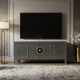 Luxury Inlay Chevron Pattern TV Cabinet | Luxury Handmade TV Cabinet