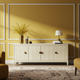 Luxury Inlay TV Cabinet with Chevron Pattern | Luxury Handmade TV Cabinet