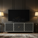 Luxury Inlay Geometric Pattern TV Cabinet | Luxury Handmade TV Cabinet