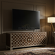 Elegant Inlay TV Cabinet with Intricate Moroccan Pattern | Luxury Handmade TV Cabinet