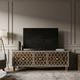 Luxury Inlay Pattern Wooden TV Cabinet | Luxury Handmade TV Cabinet