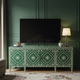 Inlay Artisanal Green TV Cabinet | Luxury Handmade TV Cabinet