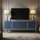 Luxury Blue and White Inlay TV Cabinet | Luxury Handmade TV Cabinet