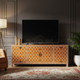 Handcrafted Inlay Pattern TV Cabinet | Luxury Handmade TV Cabinet