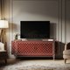 Luxury Red Inlay TV Cabinet | Luxury Handmade TV Cabinet