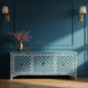 Inlay Blue Moroccan Pattern TV Cabinet | Luxury Handmade TV Cabinet