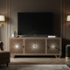 Sunburst Inlay TV Cabinet | Luxury Handmade TV Cabinet